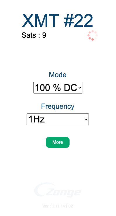Web interface main page overview